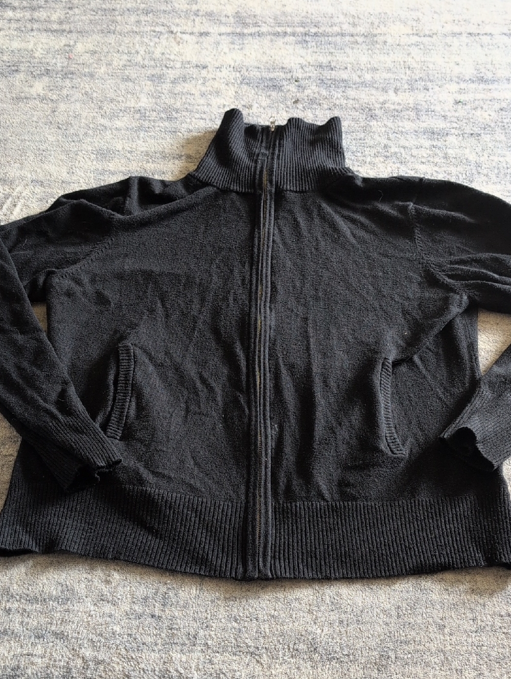 Carolyn Taylor Black Full-Zip Women's Knit Jacket